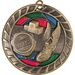 track stained glass medal-D&G Trophies Inc.-D and G Trophies Inc.